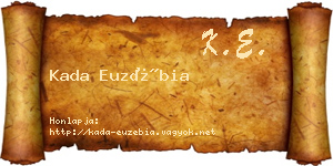 Kada Euzébia névjegykártya